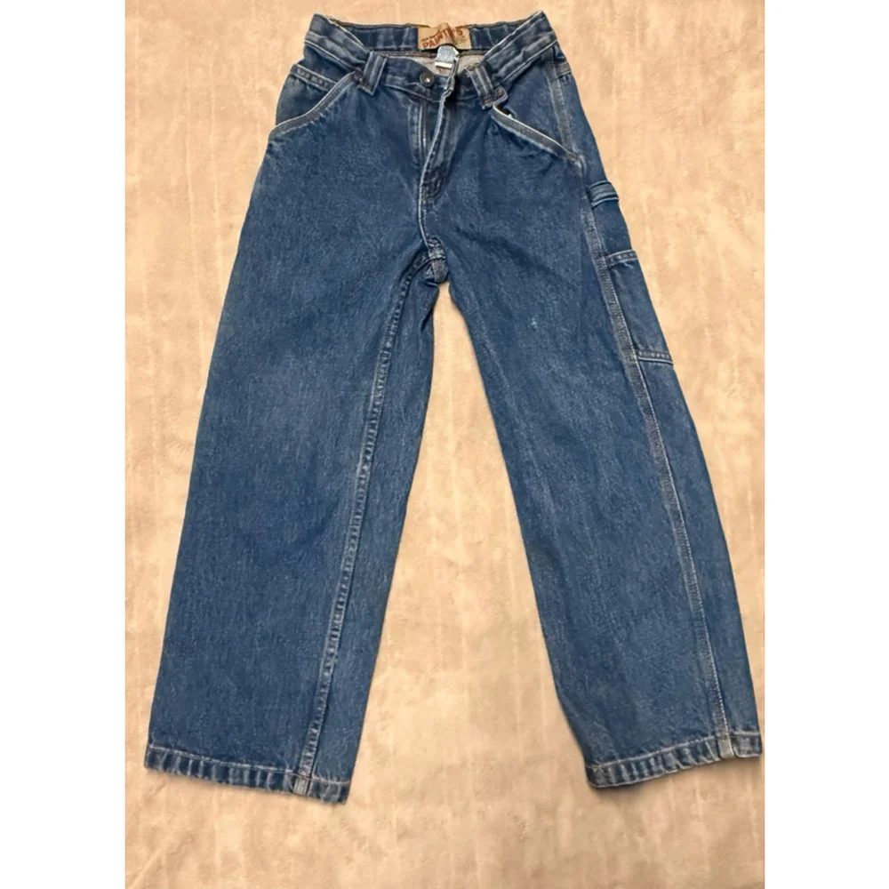 Boys Vintage Old Navy Painter's Jeans Size 8 Blue